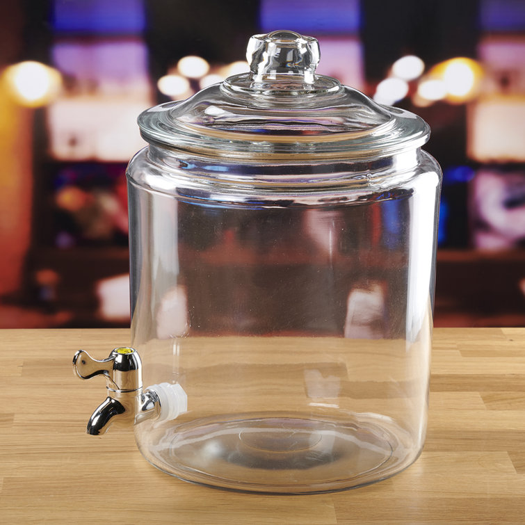 Anchor Hocking 2-Gallon Heritage Hill Glass Beverage Dispenser With Spigot,  Set Of 1